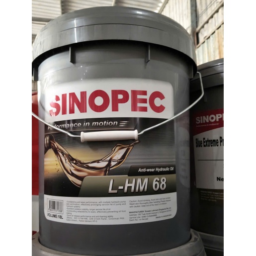 Dầu Thủy Lực Chống Mài Mòn Sinopec Antiwear Hydraulic Oil L-HM 68 (xô 18L)